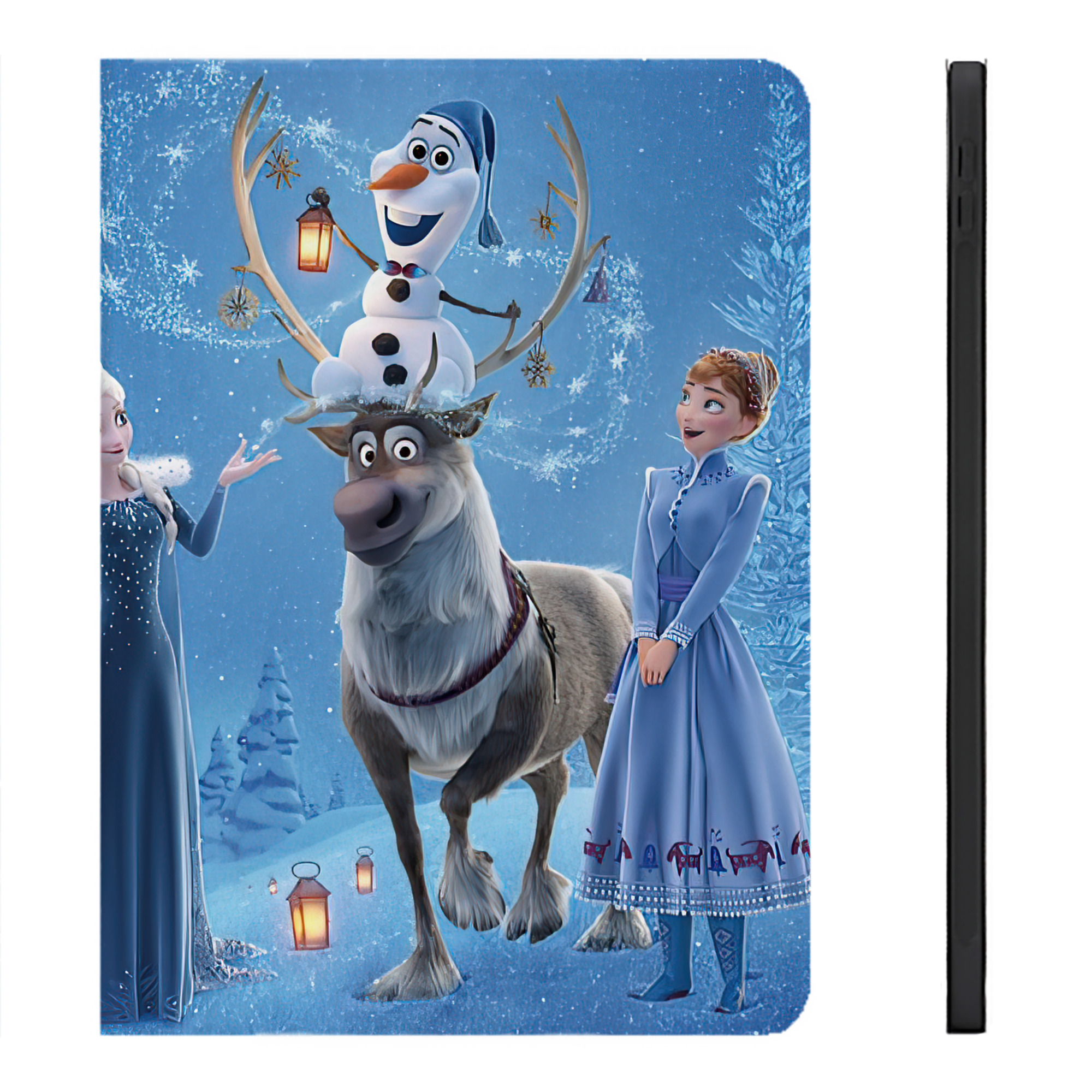 （画像用） アナと雪の女王 アンナ エルサ Frozen Anna Elsa IPadケース ペンホルダー付き ブックスタイルデザイン